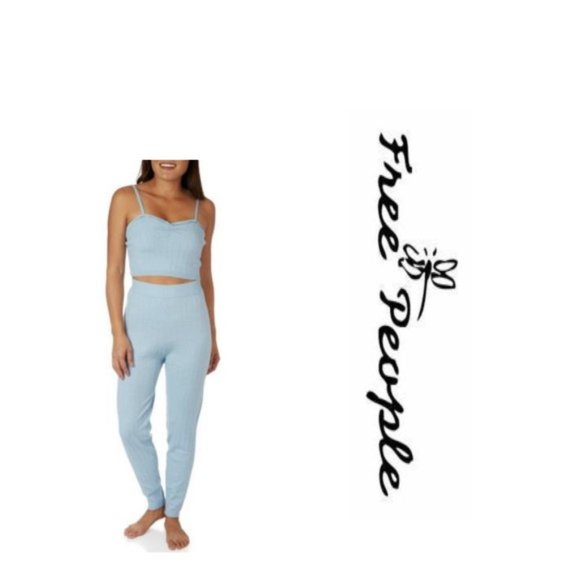 Free People Morning Light Pajama Lounge 2pc set NWT/🆕SHIP FAST😮‍💨⚡🚚